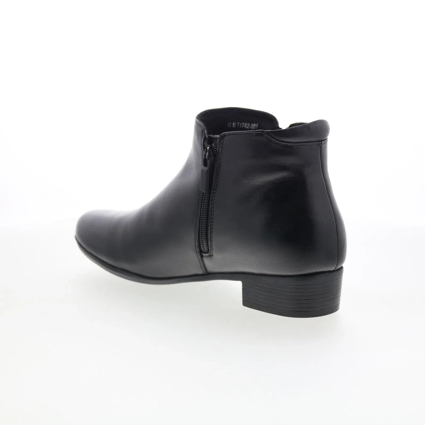 Trotters Mae T1762-001 Womens Black Leather Zipper Ankle & Booties Boots