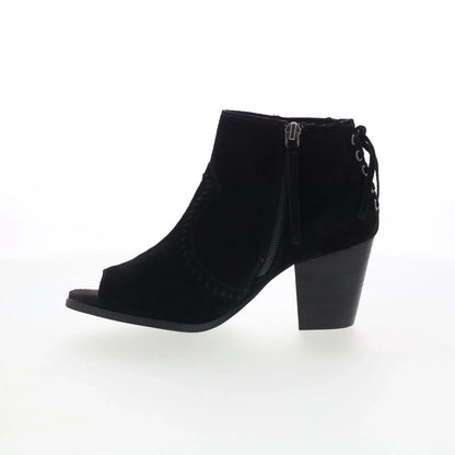 Minnetonka Melanie Bootie 81000 Womens Black Suede Ankle & Booties Boots