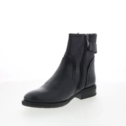 Pajar Memory 53866 Womens Black Leather Hook & Loop Ankle & Booties Boots