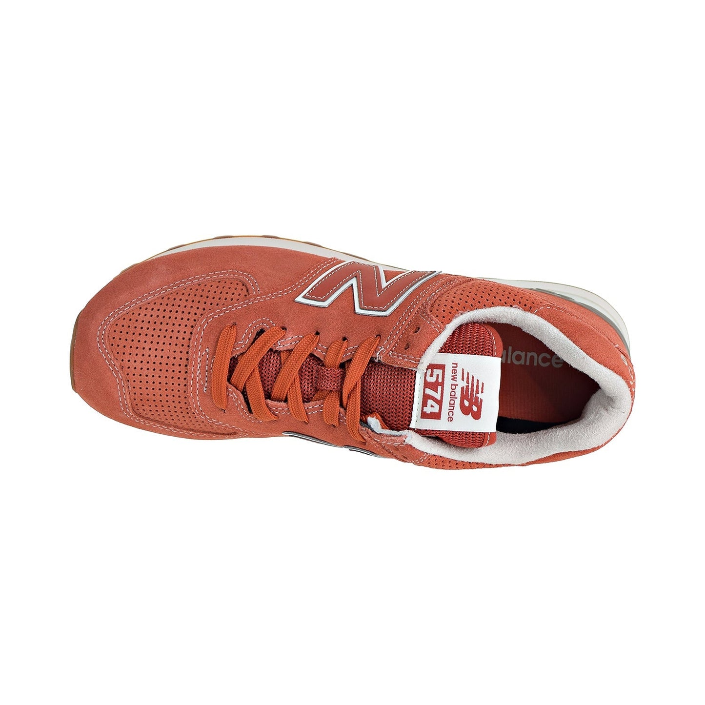 New Balance 574 Suede Men's Shoes Vintage Russet Orange