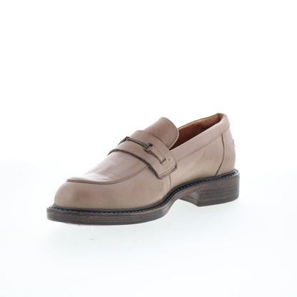 Miz Mooz Monnie Womens Beige Leather Slip On Loafers & Slip Ons Casual Shoes