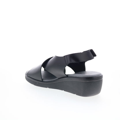 Fly London Nabi NABI058FLY-002 Womens Black Leather Slingback Sandals Shoes