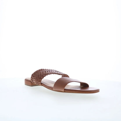 Trotters Nalane T2425-215 Womens Brown Leather Slides Sandals Shoes