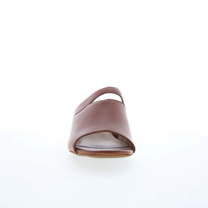 Trotters Ninette T2518-215 Womens Brown Leather Slip On Heeled Sandals Shoes