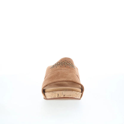Spenco Passport Wedge SP1158SAD Womens Brown Wide Slides Sandals Shoes