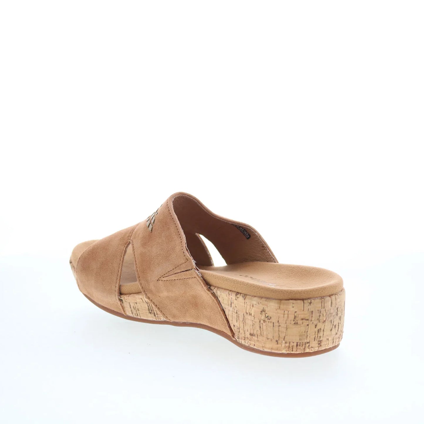 Spenco Passport Wedge SP1158SAD Womens Brown Leather Slides Sandals Shoes