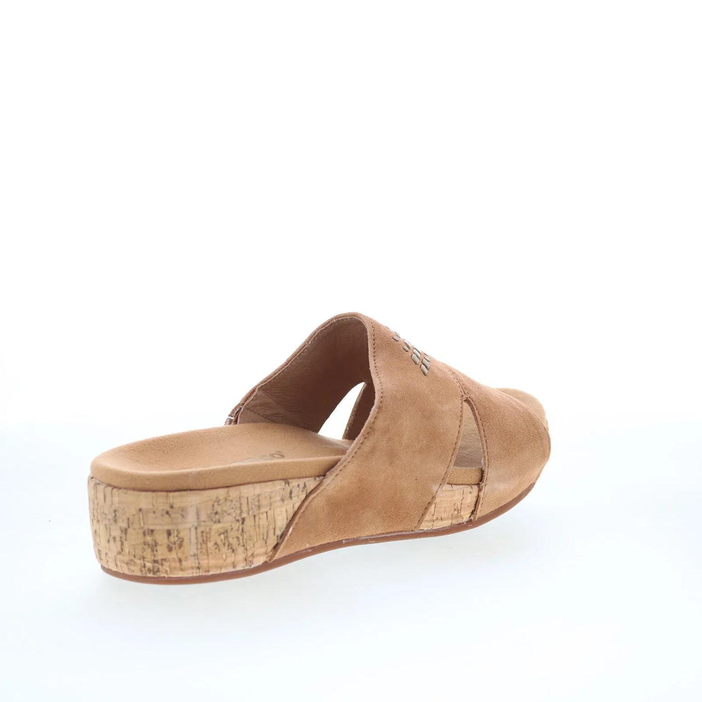 Spenco Passport Wedge SP1158SAD Womens Brown Leather Slides Sandals Shoes