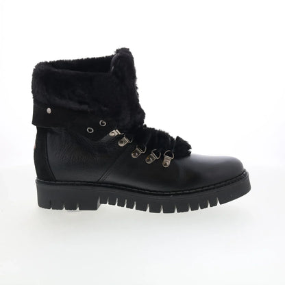 Pajar Penny 77595 Womens Black Leather Lace Up Ankle & Booties Boots