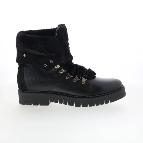Pajar Penny 77595 Womens Black Leather Lace Up Ankle & Booties Boots