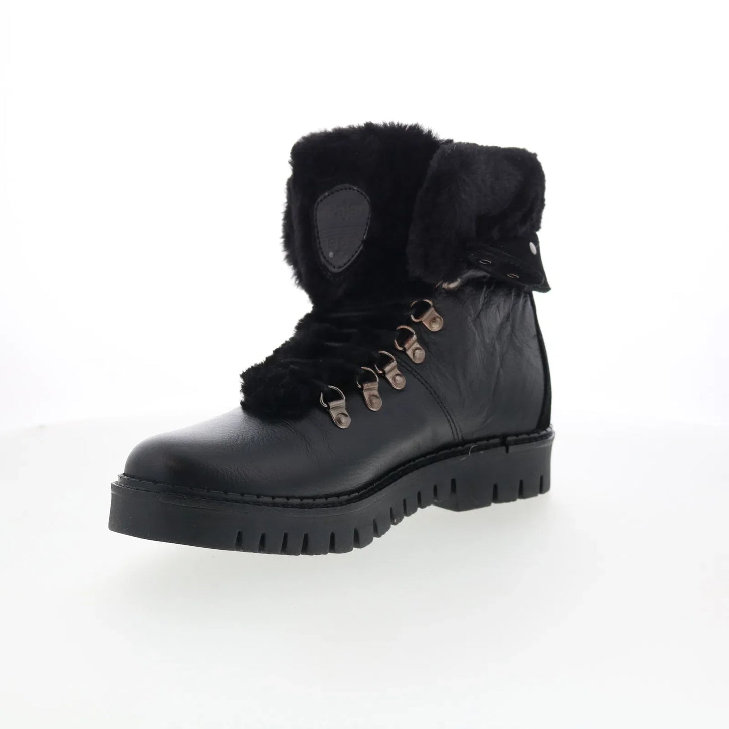 Pajar Penny 77595 Womens Black Leather Lace Up Ankle & Booties Boots