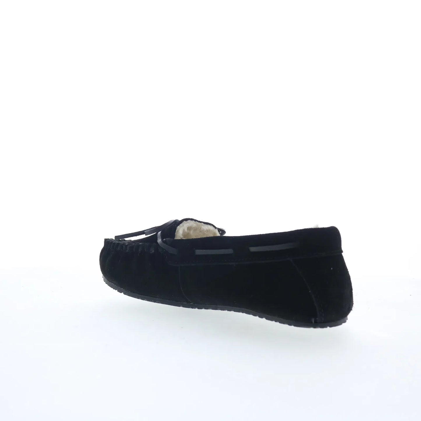 Minnetonka Petra Trapper 40698 Womens Black Suede Loafer Slippers Shoes
