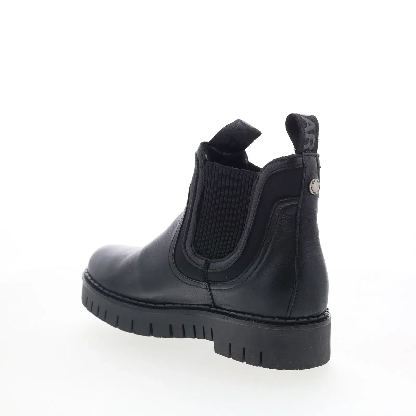 Pajar Prian 79884 Womens Black Leather Slip On Ankle & Booties Boots