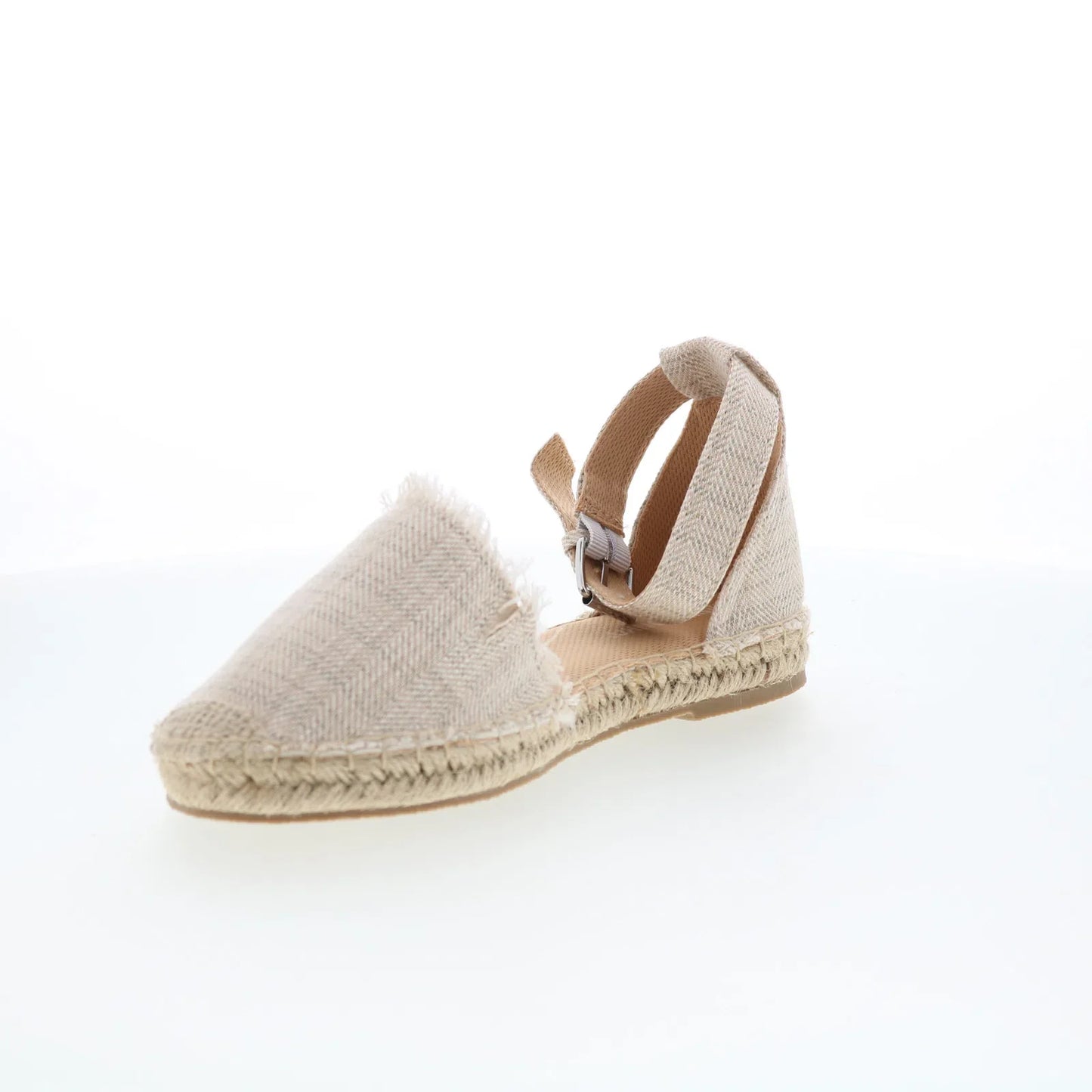 Minnetonka Prima 60650 Womens Beige Canvas Slip On Espadrille Flats Shoes