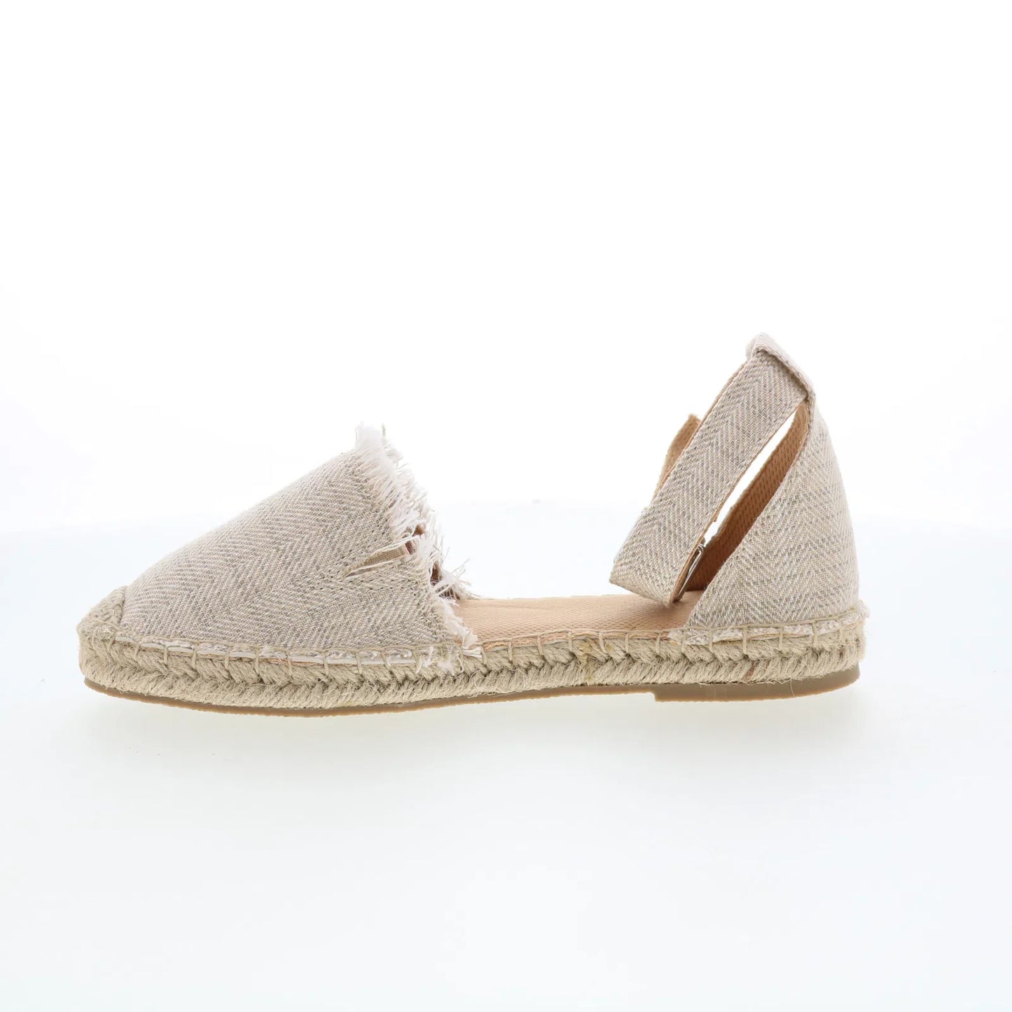 Minnetonka Prima 60650 Womens Beige Canvas Slip On Espadrille Flats Shoes