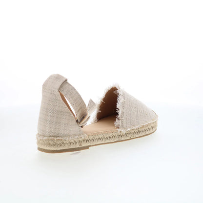 Minnetonka Prima 60650 Womens Beige Canvas Slip On Espadrille Flats Shoes