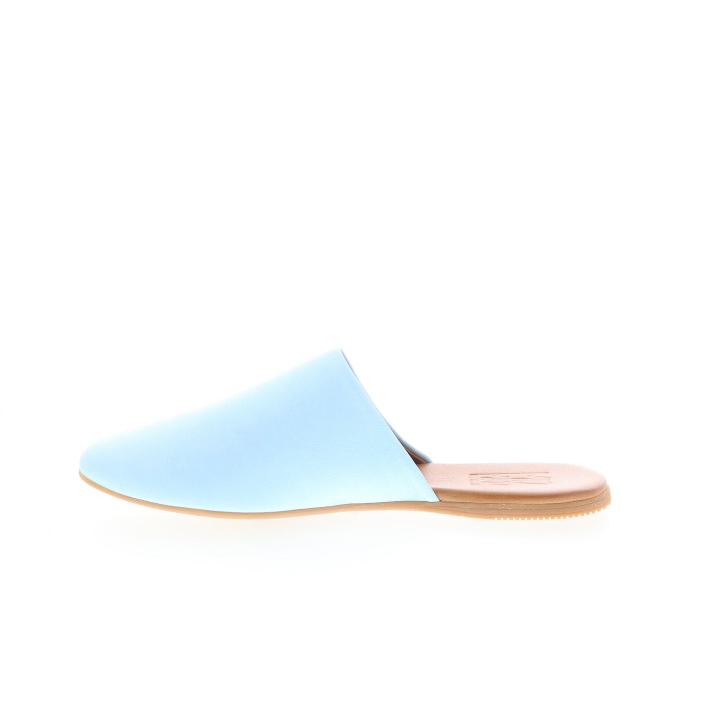 MIz Mooz Rachelle Womens Blue Leather Slip On Mule Flats Shoes