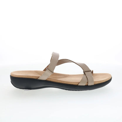 Trotters Raja T2108-065 Womens Gray Leather Strap Sandals Shoes