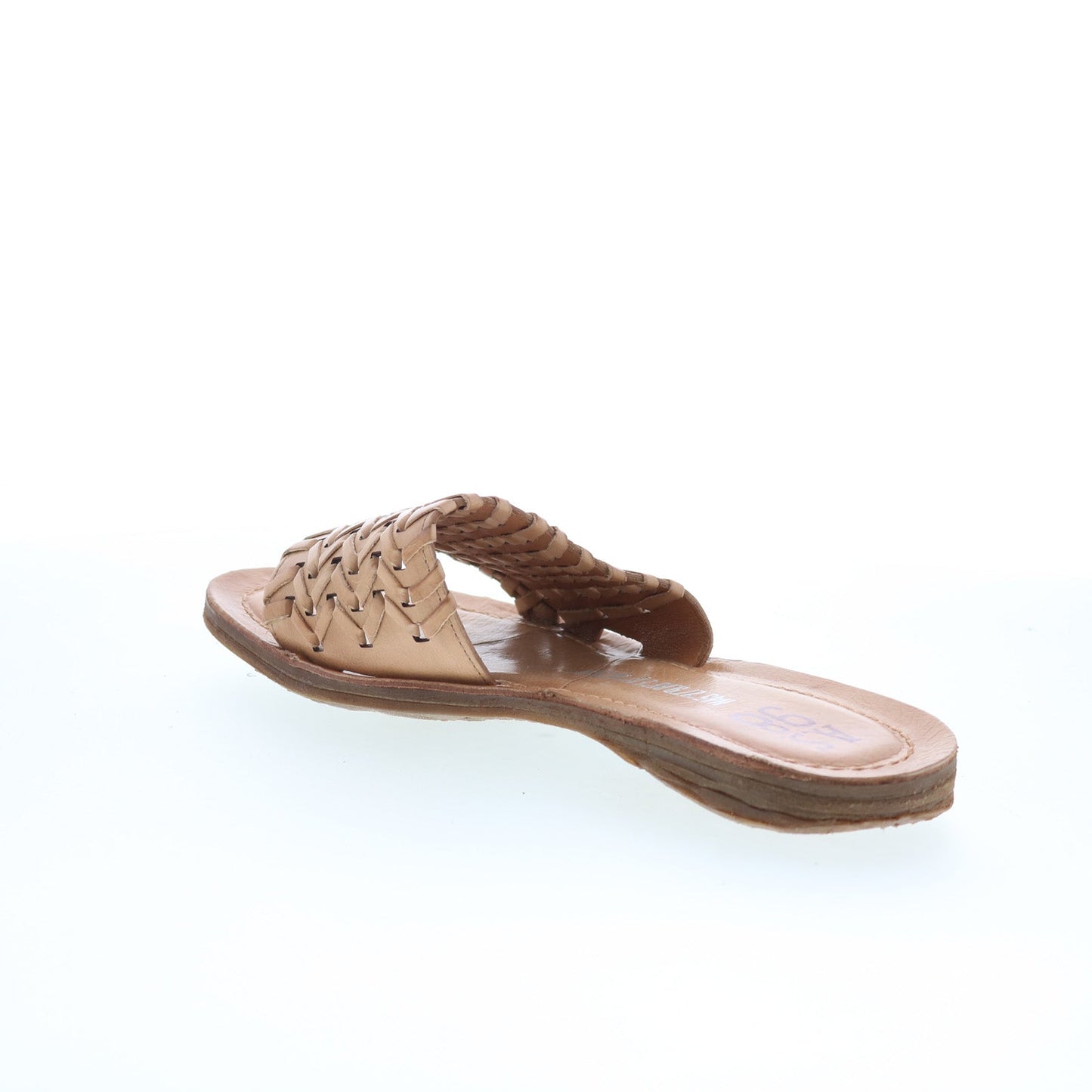 A.S. 98 Rex Womens Brown Leather Slip On Slides Sandals Shoes