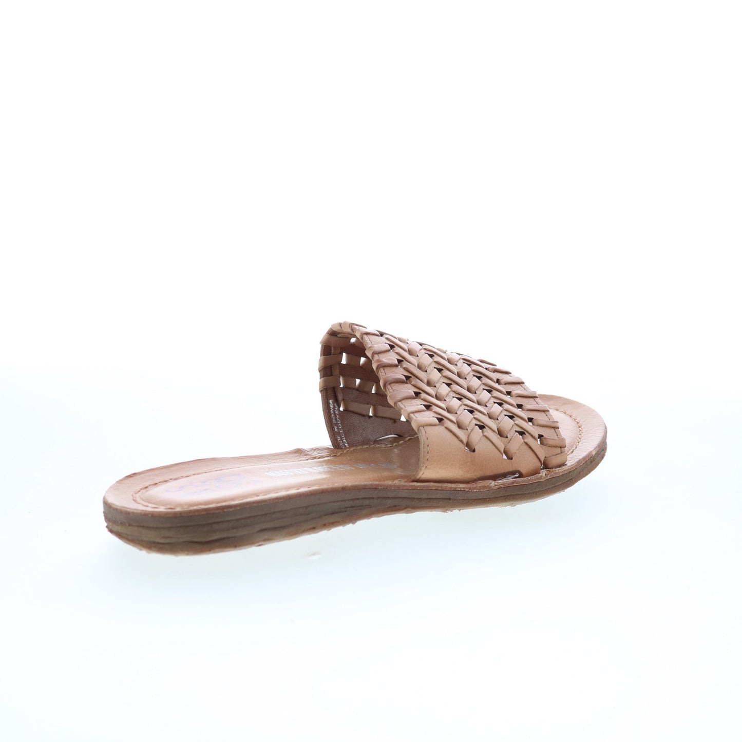 A.S. 98 Rex Womens Brown Leather Slip On Slides Sandals Shoes