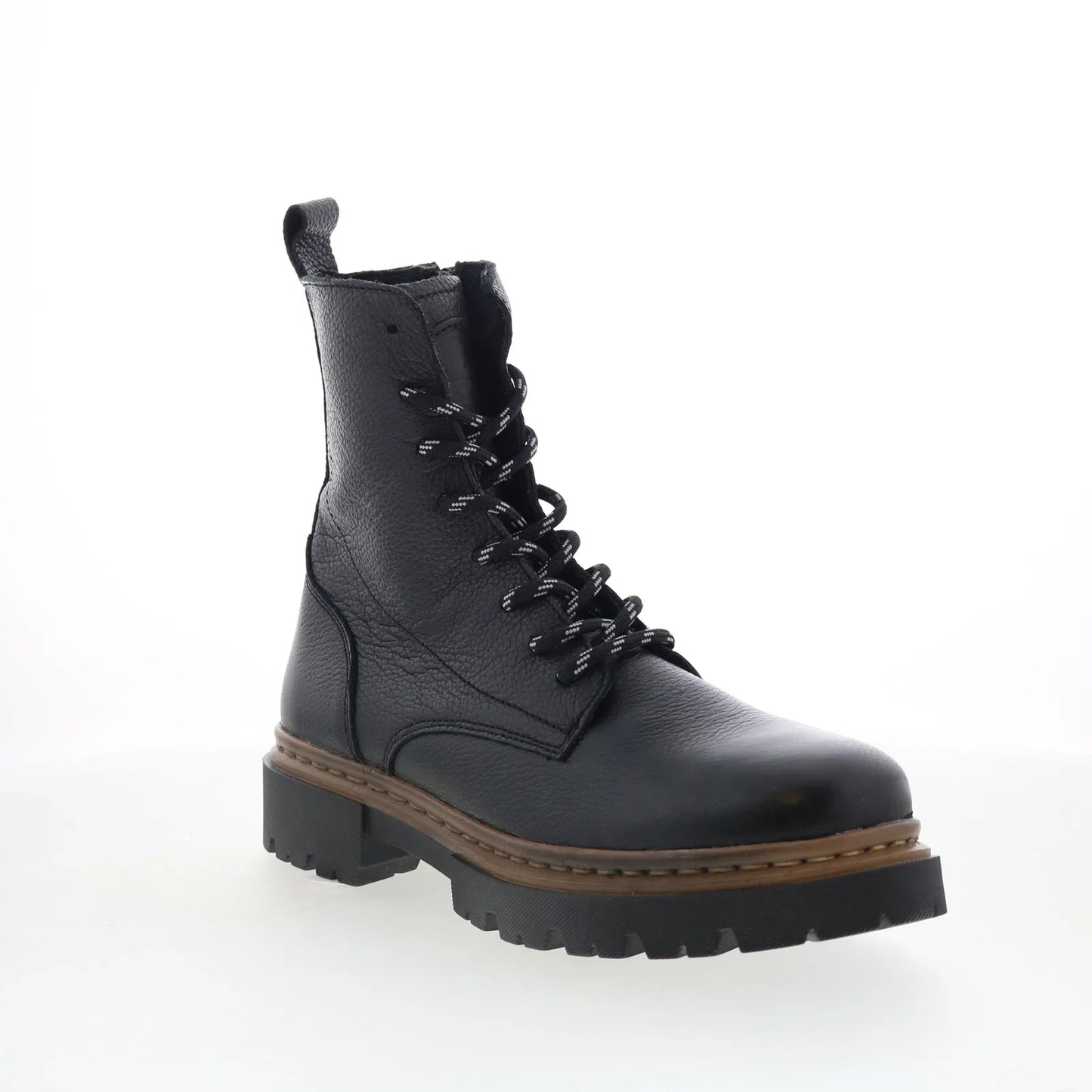 Pajar Ronnie PDPAB00599.01 Womens Black Leather Lace Up Casual Dress Boots