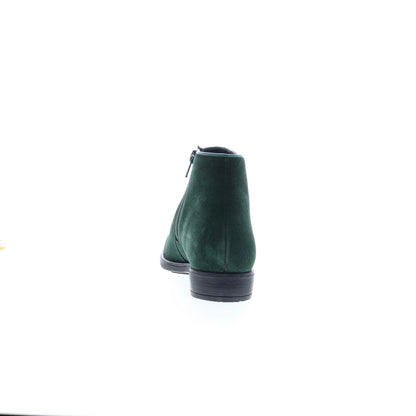 Bos. & Co. Rural Womens Green Suede Zipper Ankle & Booties Boots