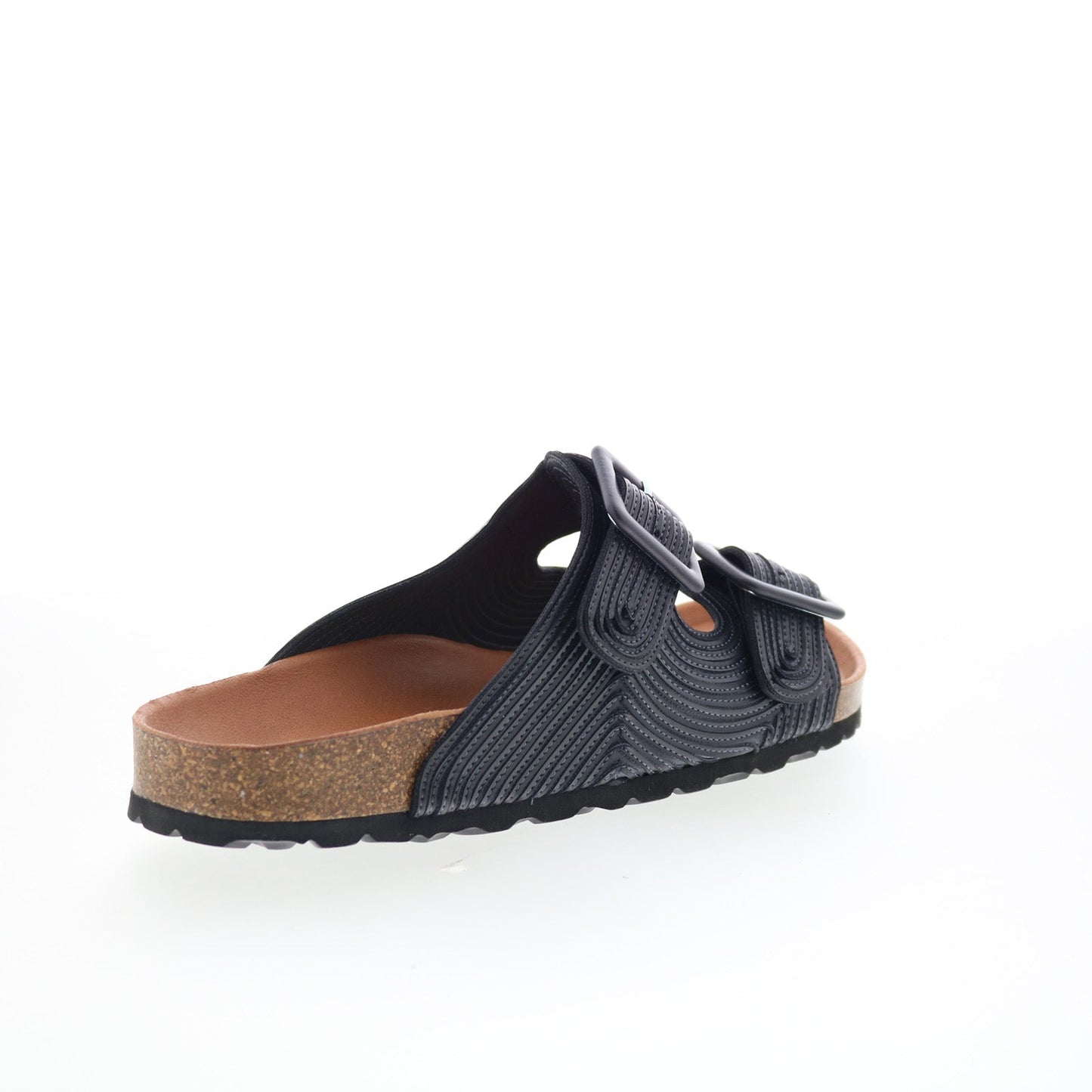Miz Mooz Ruth Womens Black Synthetic Slip On Slides Sandals Shoes