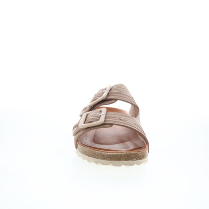 Miz Mooz Ruth Womens Brown Synthetic Slip On Slides Sandals Shoes