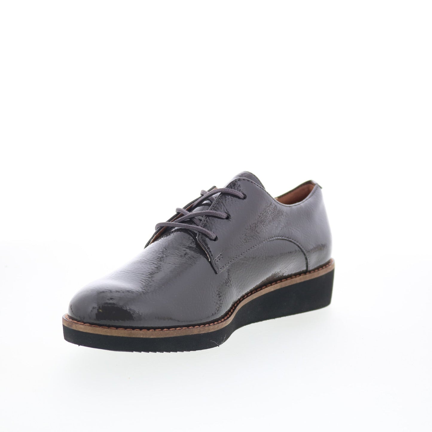 SoftWalk Willis S1811-072 Womens Gray Leather Lace Up Oxford Flats Shoes