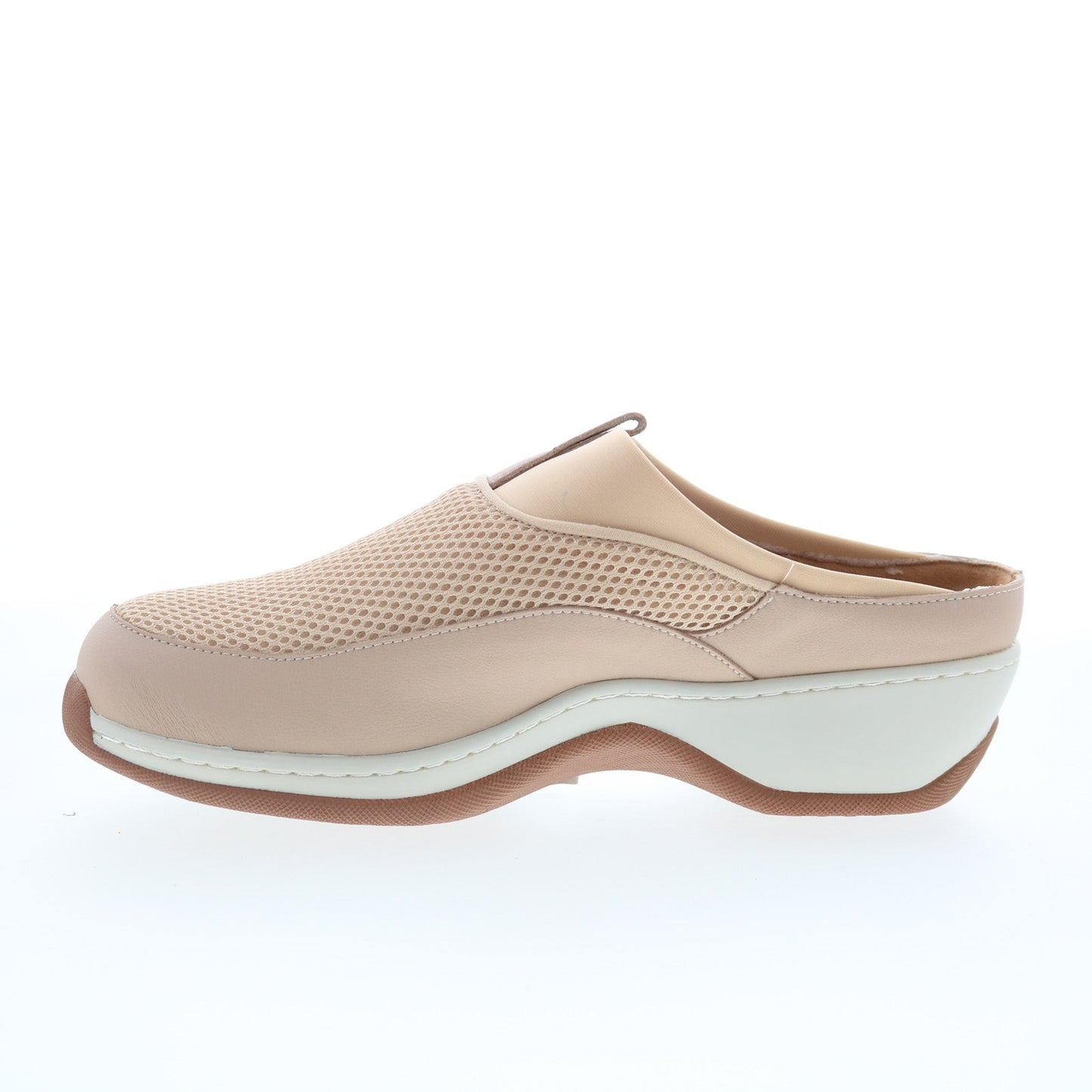 SoftWalk Aberdeen S2100-131 Womens Beige Leather Slip On Clog Flats Shoes