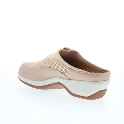 SoftWalk Aberdeen S2100-131 Womens Beige Leather Slip On Clog Flats Shoes