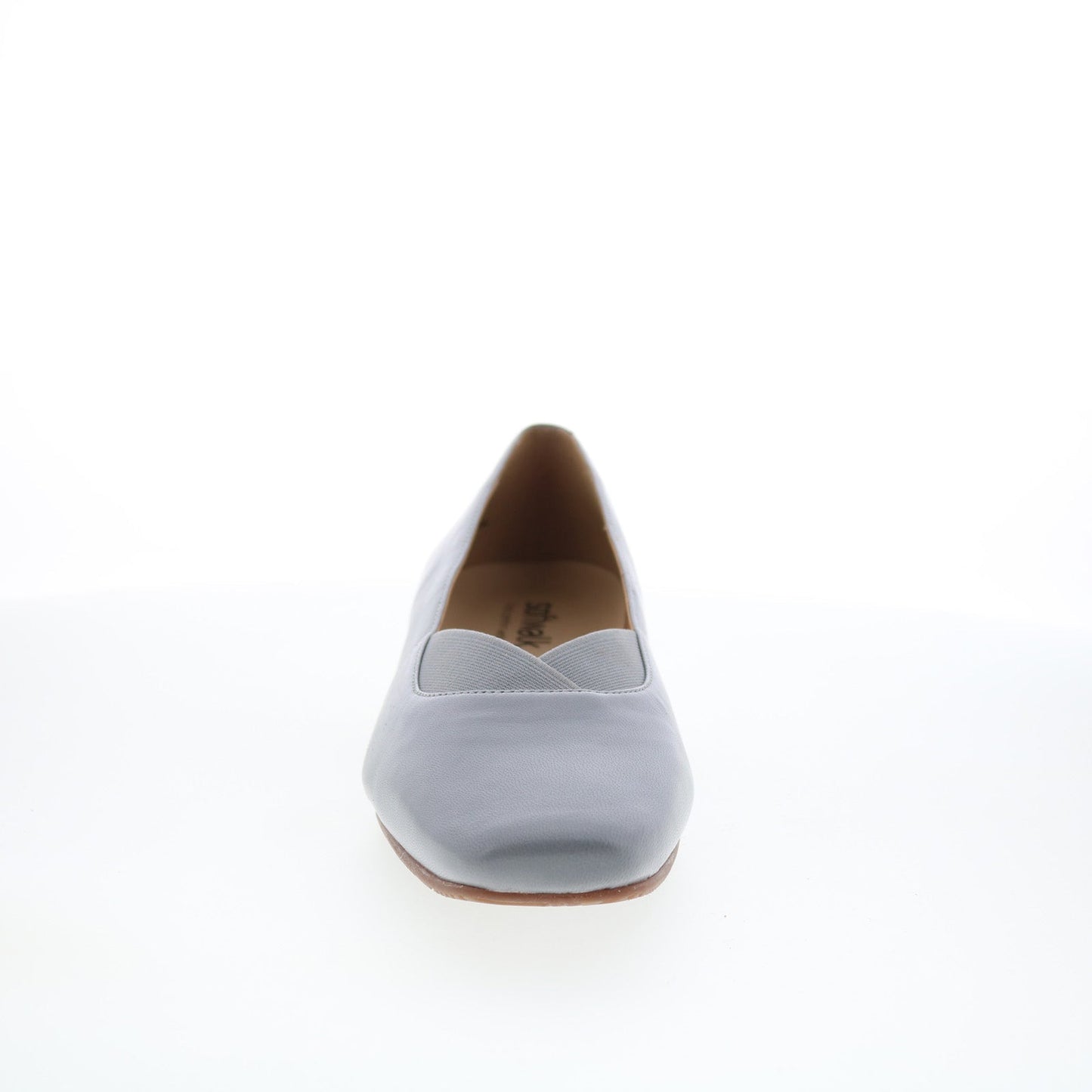 SoftWalk Viana S2217-431 Womens Gray Leather Slip On Ballet Flats Shoes