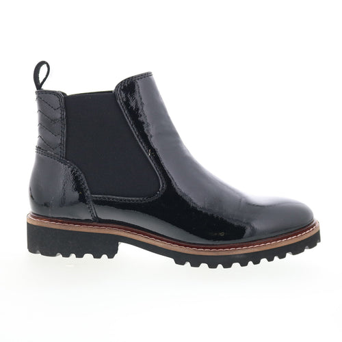 SoftWalk Indy S2251-005 Womens Black Leather Slip On Chelsea Boots