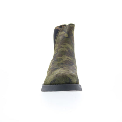 Fly London Salv SALV195FLY-065 Womens Green Suede Chelsea Boots