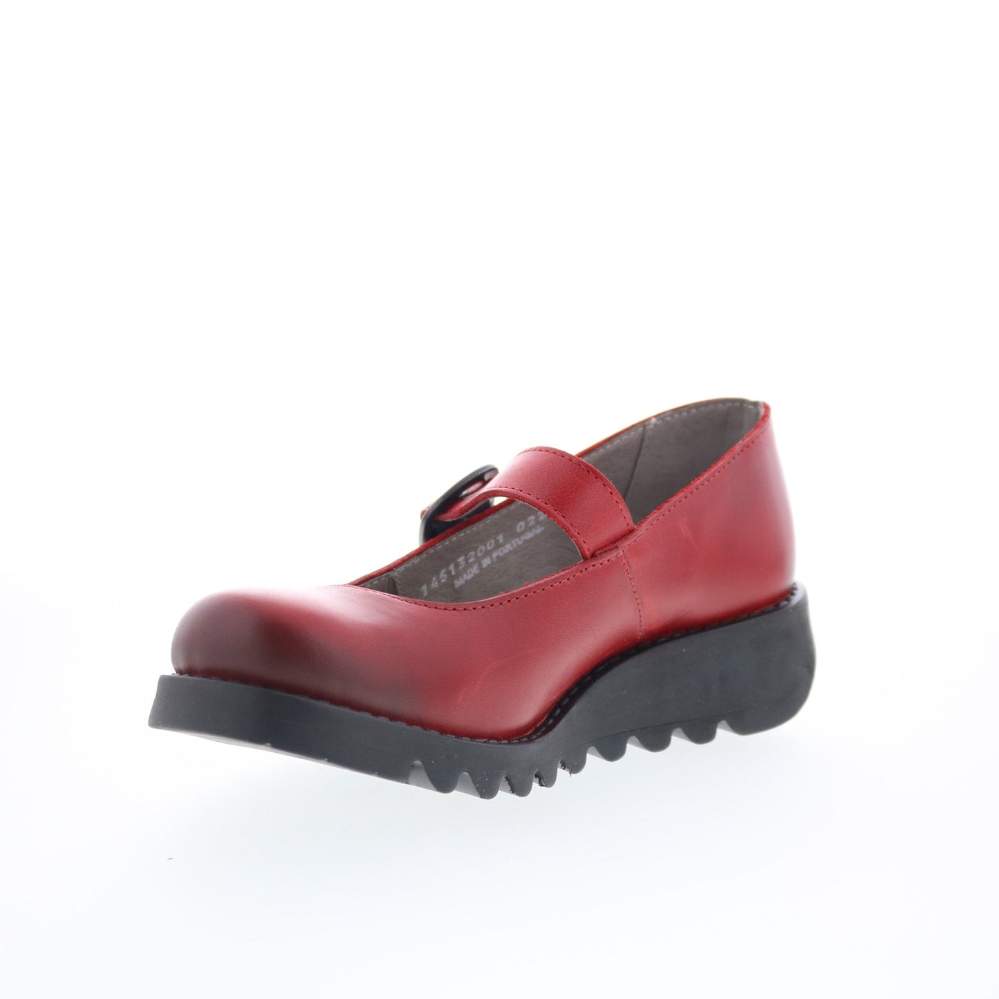 Fly London Samp SAMP132FLY-001 Womens Red Leather Mary Jane Flats Shoes
