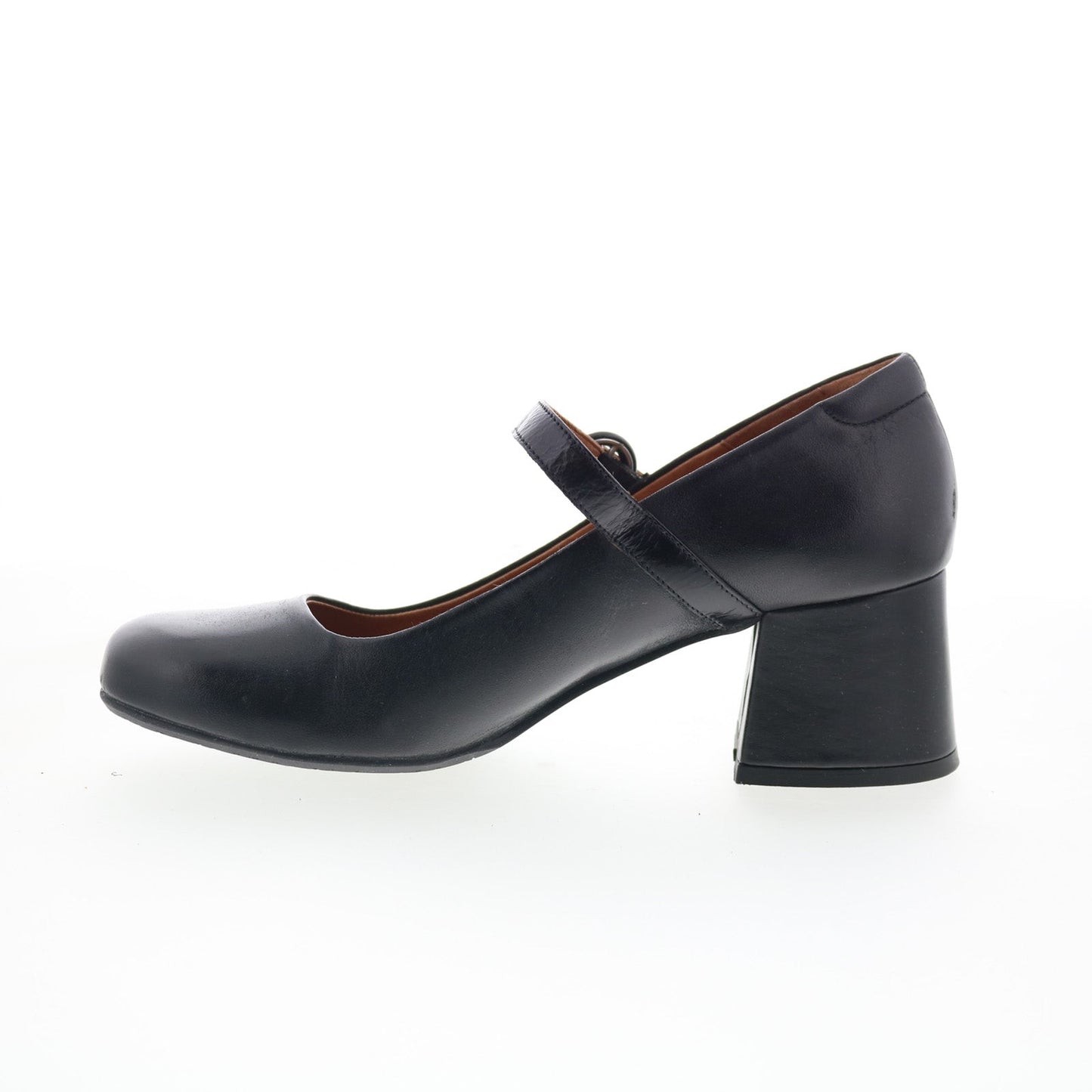 Miz Mooz Seely Womens Black Leather Hook & Loop Pumps Heels Shoes
