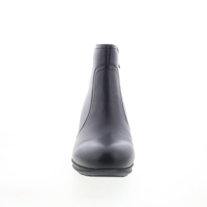 Easy Spirit Farre SEFARRE Womens Black Wide Leather Zipper Casual Dress Boots
