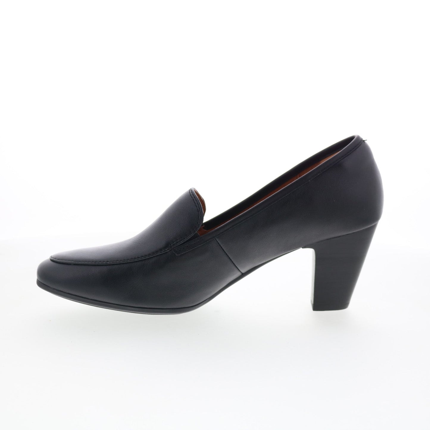 Sofft Lucinda SF00917 Womens Black Leather Slip On Pumps Heels Shoes
