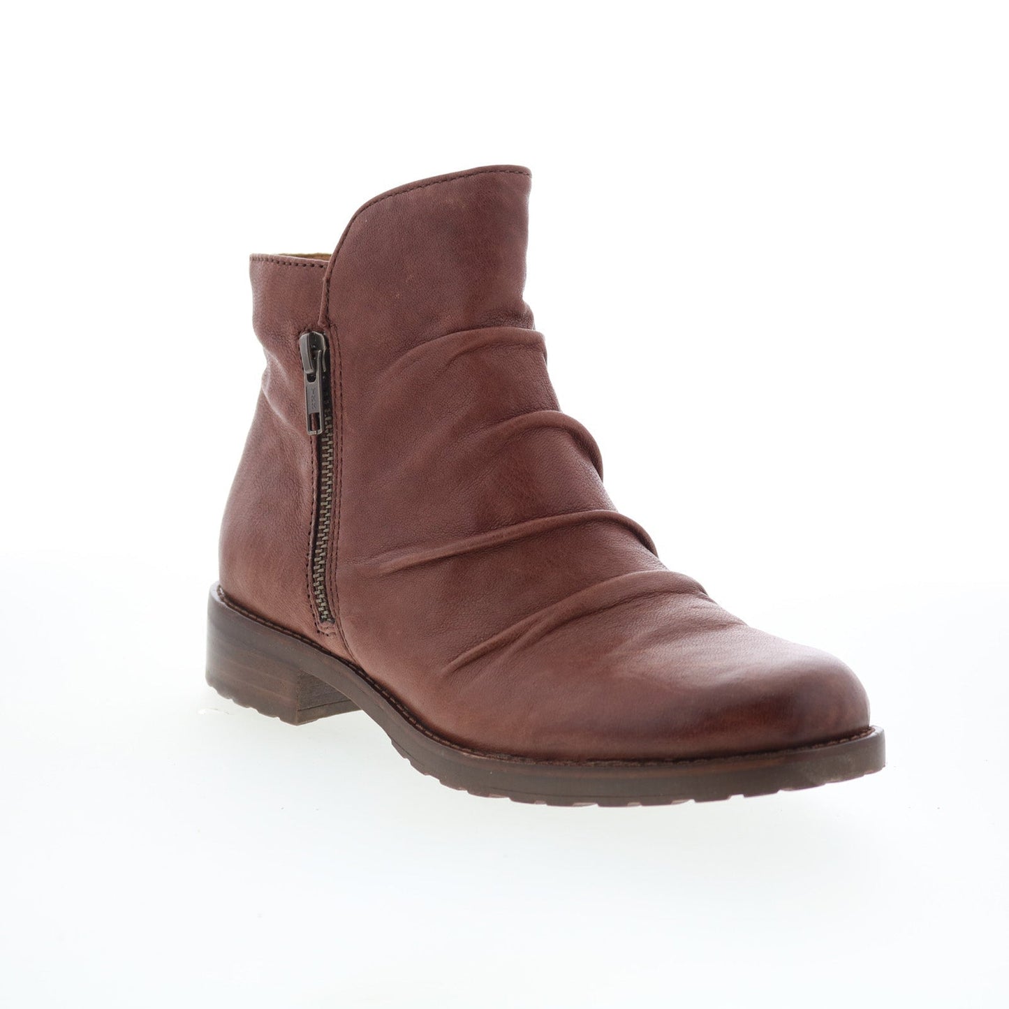 Sofft Beckie II SF01035 Womens Brown Leather Zipper Ankle & Booties Boots