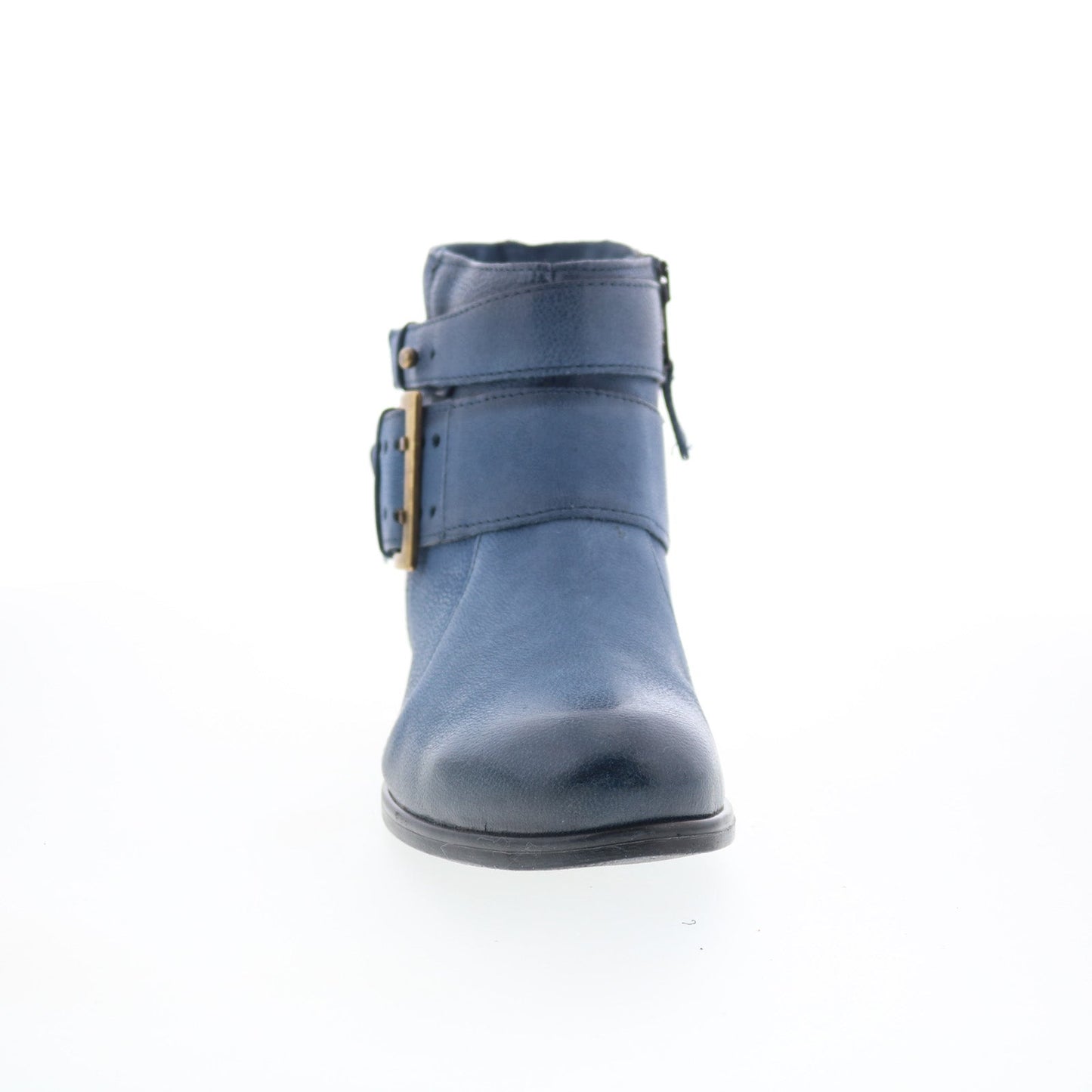 Miz Mooz Shermie Womens Blue Leather Zipper Ankle & Booties Boots