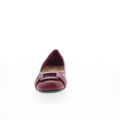Trotters Sizzle Signature T1251-642 Womens Red Leather Ballet Flats Shoes
