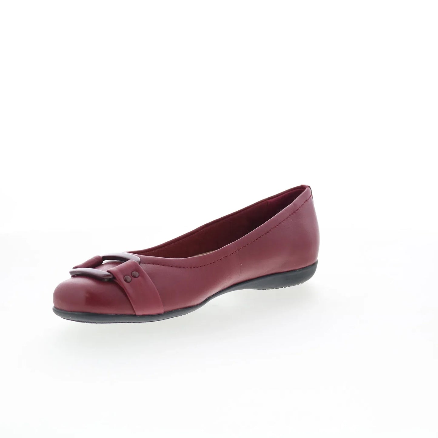 Trotters Sizzle Signature T1251-642 Womens Red Leather Ballet Flats Shoes