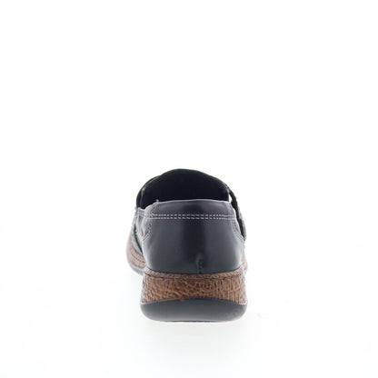 Spring Step Smolqua SMOLQUA Womens Black Leather Loafer Flats Shoes