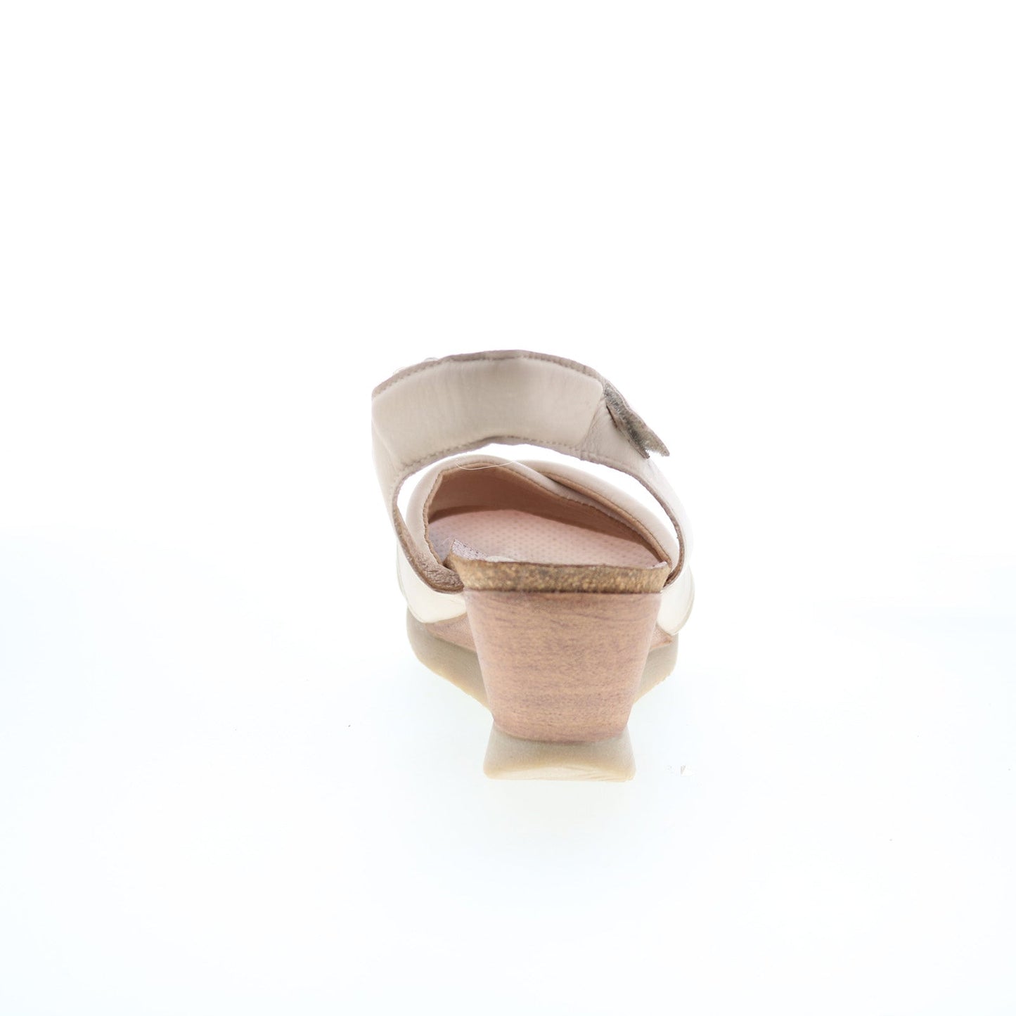 Miz Mooz Sofie Womens Beige Leather Strap Wedges Sandals Shoes