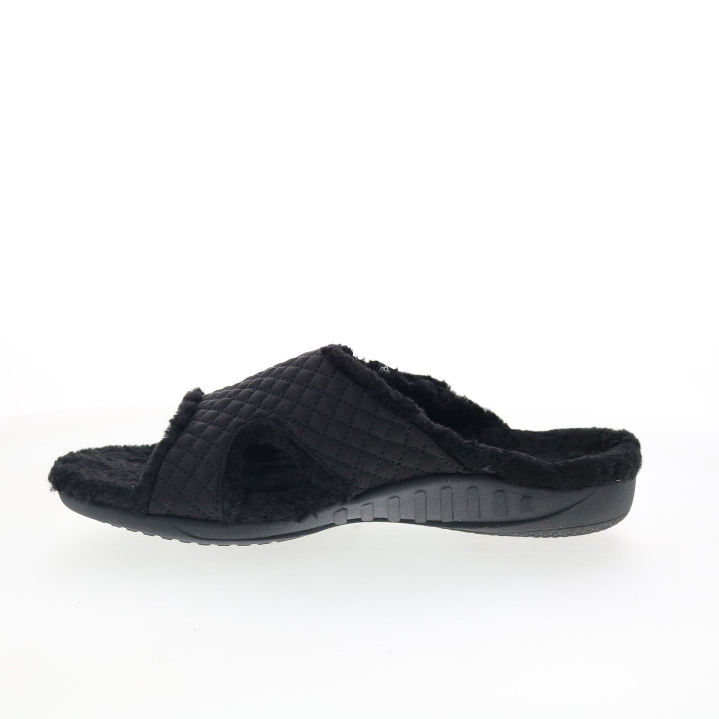 Spenco Janie Slipper SP1113BLK Womens Black Canvas Slides Sandals Shoes