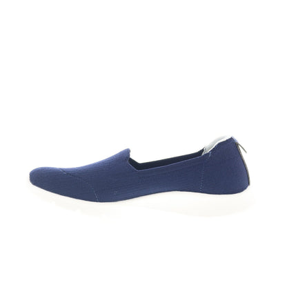 Spenco Comfort Stretch Ease SP1201PEA Womens Blue Canvas Loafer Flats Shoes