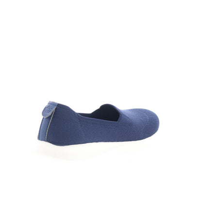 Spenco Comfort Stretch Ease SP1201PEA Womens Blue Canvas Loafer Flats Shoes