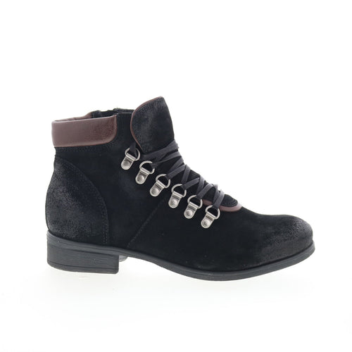 Miz Mooz Steffy Womens Black Leather Zipper Ankle & Booties Boots