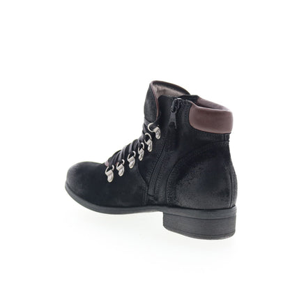 Miz Mooz Steffy Womens Black Leather Zipper Ankle & Booties Boots