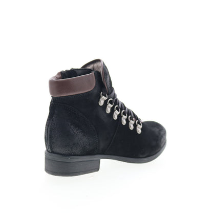 Miz Mooz Steffy Womens Black Leather Zipper Ankle & Booties Boots