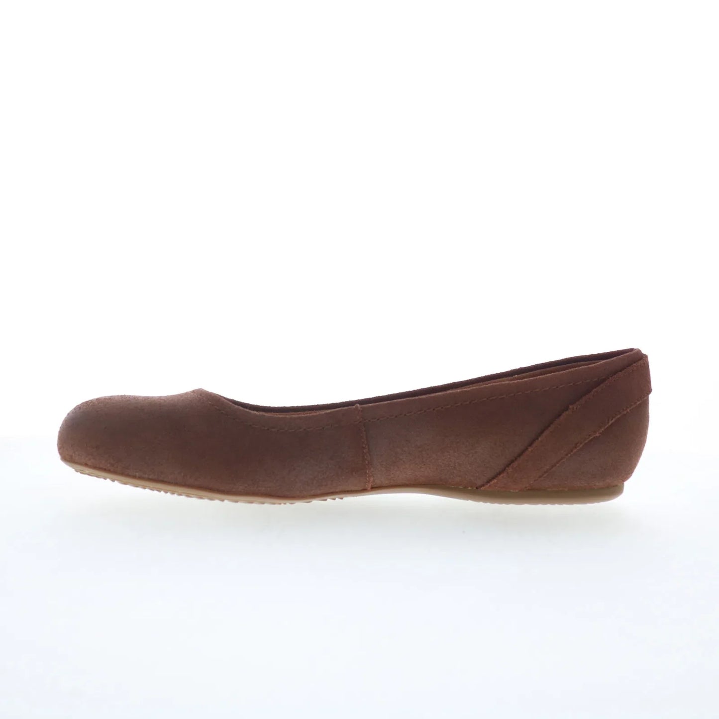 Softwalk Sydney S2461-239 Womens Brown Suede Slip On Ballet Flats Shoes